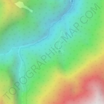 Mapa topográfico Sector Piedras, altitude, relevo