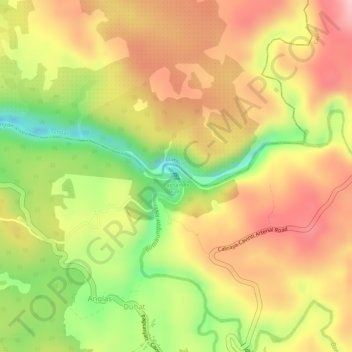 Mapa topográfico Pagsanjan Falls, altitude, relevo