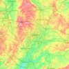 Mapa topográfico Coventry, altitude, relevo