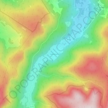 Mapa topográfico Sachemont, altitude, relevo
