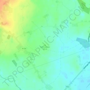 Mapa topográfico Robinstown, altitude, relevo