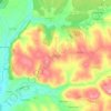 Mapa topográfico Montes, altitude, relevo