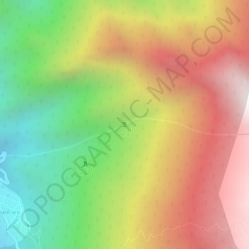 Mapa topográfico Quebrada del Toro, altitude, relevo