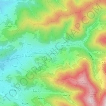 Mapa topográfico L'Anclos, altitude, relevo