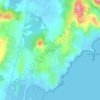 Mapa topográfico Bocca del'Oro, altitude, relevo