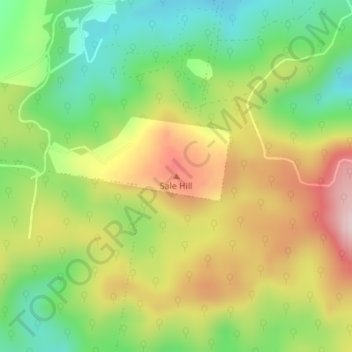 Mapa topográfico Sale Hill, altitude, relevo