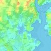 Mapa topográfico Kerizan, altitude, relevo