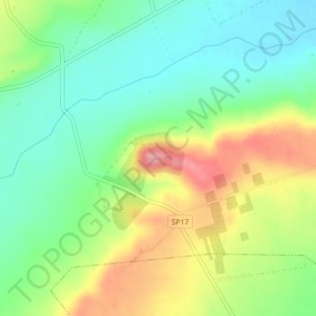 Mapa topográfico Castel Fiorentino, altitude, relevo
