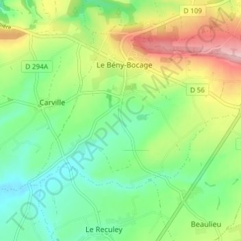 Mapa topográfico Les Grandes Haises, altitude, relevo