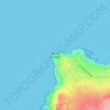 Mapa topográfico Punta Concón, altitude, relevo