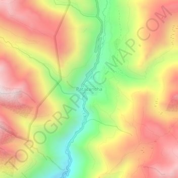 Mapa topográfico Patacancha, altitude, relevo
