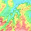 Mapa topográfico La Quiona, altitude, relevo