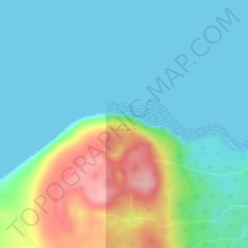 Mapa topográfico Black Bluff, altitude, relevo