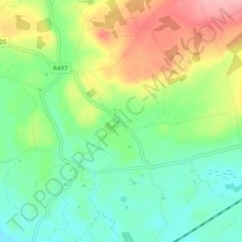 Mapa topográfico Annacarty, altitude, relevo