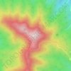 Mapa topográfico Monte Vulture, altitude, relevo