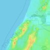 Mapa topográfico Palmahim, altitude, relevo