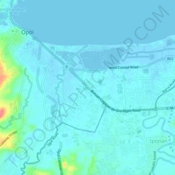 Mapa topográfico Igpit, altitude, relevo