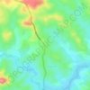 Mapa topográfico Diarofio, altitude, relevo