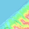 Mapa topográfico Rodia, altitude, relevo