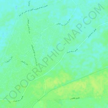 Mapa topográfico Kafr al Qassasin, altitude, relevo