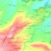 Mapa topográfico Krekesan, altitude, relevo