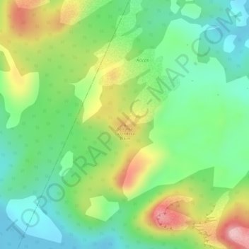 Mapa topográfico Serrania La Lindosa, altitude, relevo