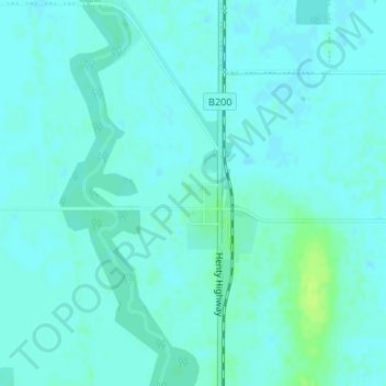 Mapa topográfico Rosebery, altitude, relevo