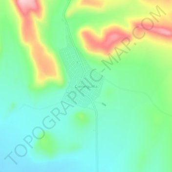 Mapa topográfico Cieneguilla, altitude, relevo