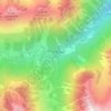 Mapa topográfico Vue sur Pont d'Espagne, altitude, relevo