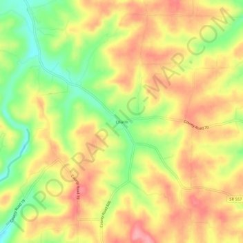Mapa topográfico Charm, altitude, relevo