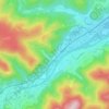 Mapa topográfico Hersbach, altitude, relevo