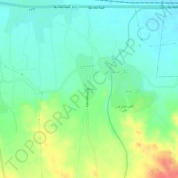 Mapa topográfico Lalma, altitude, relevo