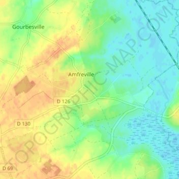 Mapa topográfico Les Cardets, altitude, relevo