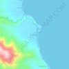 Mapa topográfico Cabolutan, altitude, relevo
