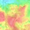 Mapa topográfico Landes d'Orgères, altitude, relevo