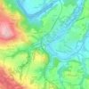 Mapa topográfico Le Vieux Bourg, altitude, relevo