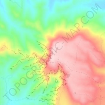 Mapa topográfico Vento Mare, altitude, relevo