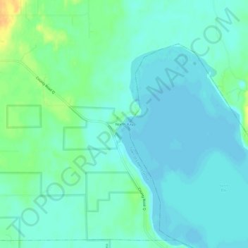 Mapa topográfico North Bay, altitude, relevo