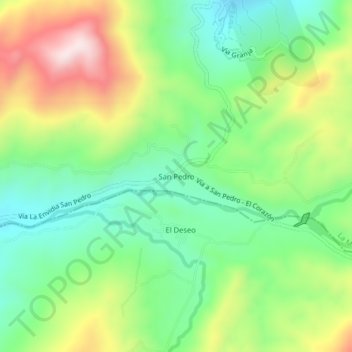 Mapa topográfico San Pedro, altitude, relevo