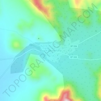 Mapa topográfico Aouint Ighoumane, altitude, relevo