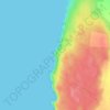 Mapa topográfico Lapa das Pombas, altitude, relevo