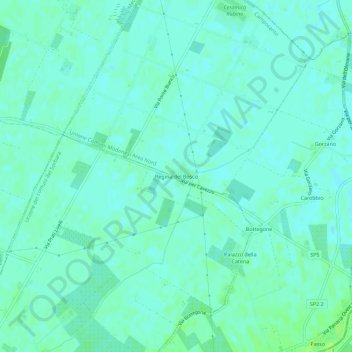 Mapa topográfico Regina del Bosco, altitude, relevo