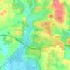 Mapa topográfico Monte Judeu, altitude, relevo