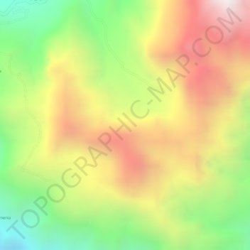 Mapa topográfico La Cañada, altitude, relevo
