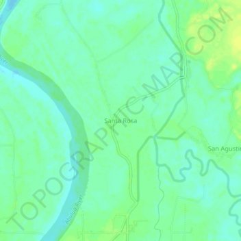 Mapa topográfico Santa Rosa, altitude, relevo