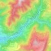 Mapa topográfico Ponte Merlo, altitude, relevo