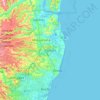 Mapa topográfico Paulista, altitude, relevo