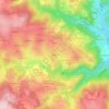 Mapa topográfico Le Mazernier, altitude, relevo