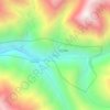 Mapa topográfico Kugti, altitude, relevo