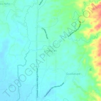 Mapa topográfico Limba-an, altitude, relevo
